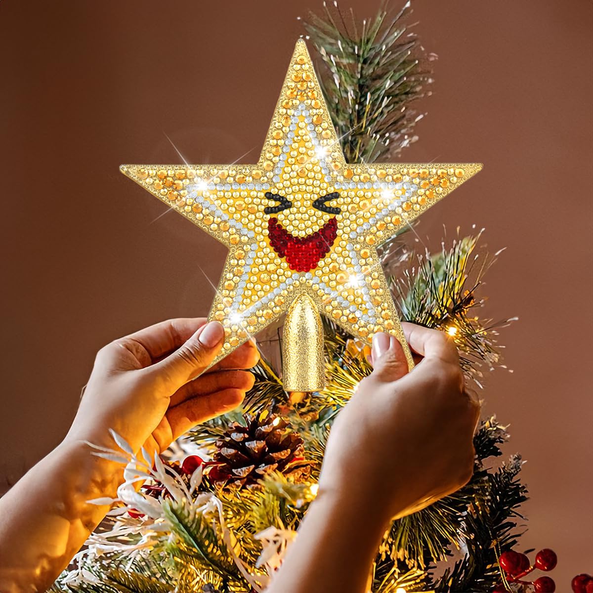 Amazon.com: 3ABOY Christmas Star Tree Topper, Plug in Insert a Handmade Diamond Art Painting of Glittering Star Tree Topper, Crafting for Indoor Office Christmas New Year Holiday Tree Decoration : Home & amazon-com-3aboy-christmas-star-tree-topper-plug-in-insert-a-handmade-diamond-art-painting-of-glittering-star-tree-topper-crafting-for-indoor-office-christmas-new-year-holiday-tree-decoration-home