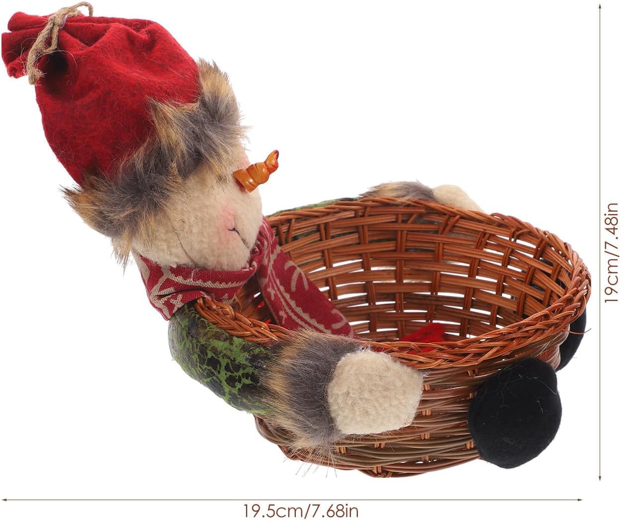 Ipetboom Snowman Candy Storage Basket Xmas Basket Ornament for Christmas