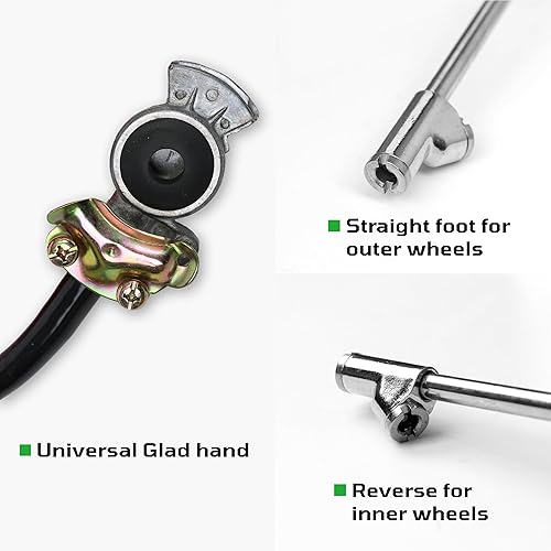 Miniatura 2 de Kit de Inflador de Neumáticos de Aire de Manguera Híbrida de 3/8" x 50 pies con Gladhand Universal y Portabrocas (300 PSI)
