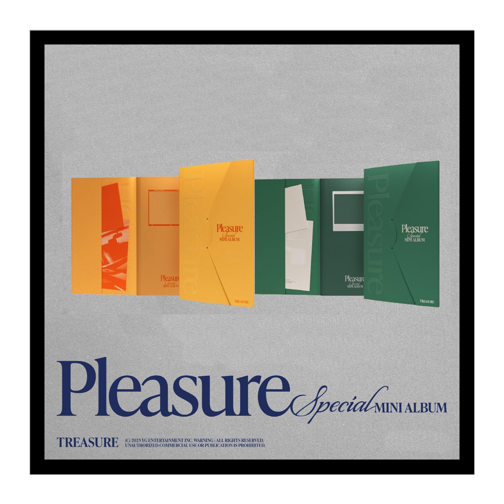 TREASURE PLEASURE Special Mini Album Standard Random Version 88p PhotoBook+1p Folding Poster on Pack+2p Film Photo+3p Printed Photo+10p Selfie PhotoCard+Tracking Sealed TR
