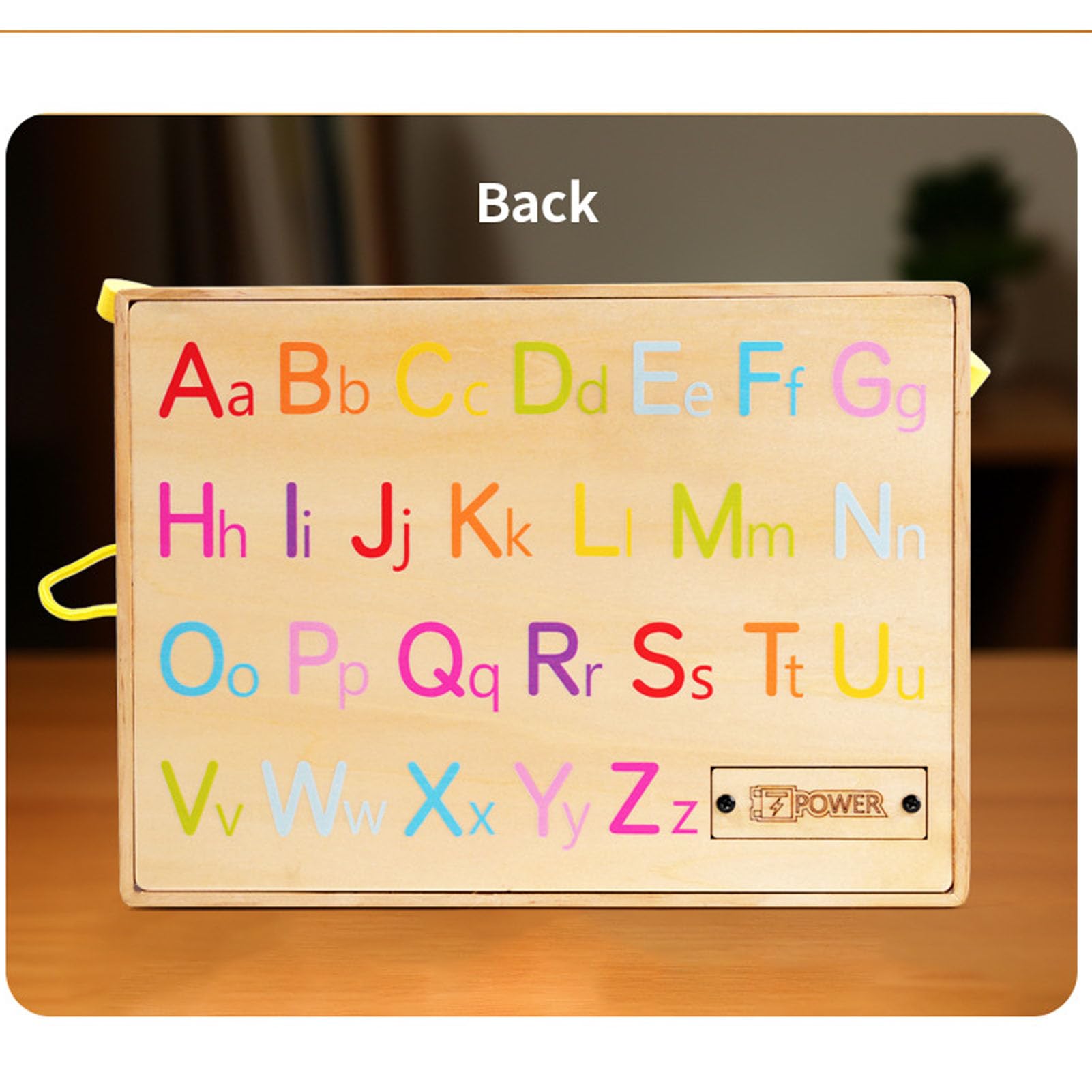 Holz-Lenkrad-Spielzeug, Helles LED-Sensorbrett für Kleinkinder ab 3 Jahren, Lindenholz-Material, 30 X 21,5 X 8,5 cm