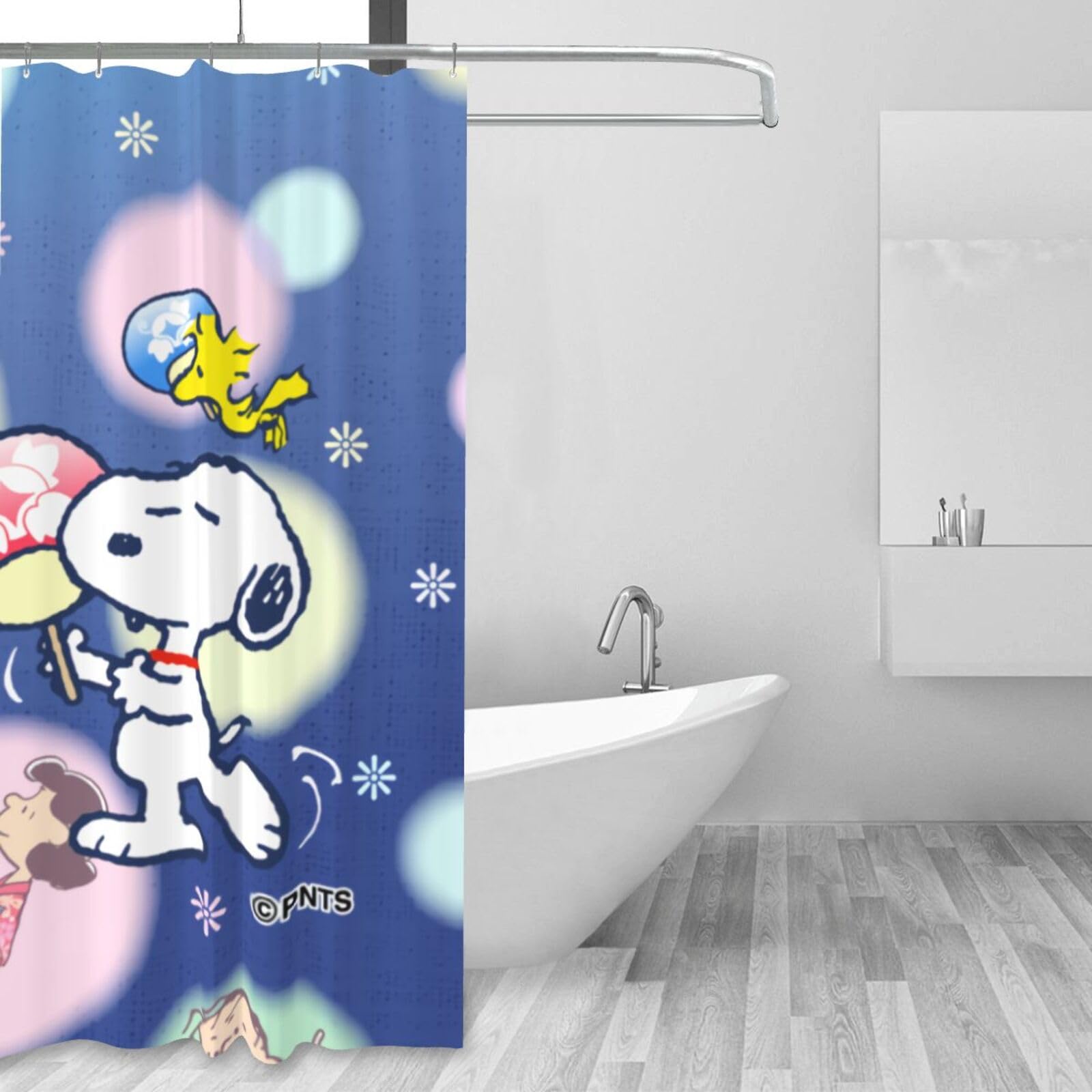 Amazon｜シャワーカーテン 風呂カーテン スヌーピー Snoopy おしゃれ