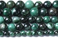 Vista 6 de 45 piezas de cuentas de jade birmano de piedra natural de 5⁄16 pulgadas (8 mm) para hacer joyería, pulseras de cristal de bricolaje