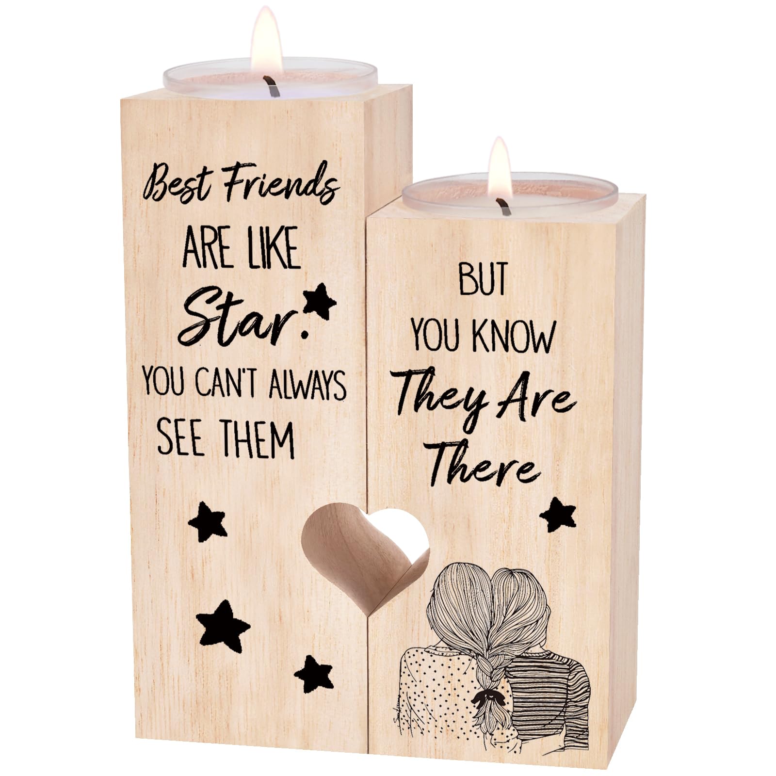 Regalos para la mejor tía del mundo, portavelas para tías de sobrina, regalo de cumpleaños para tía y tía (estrella)