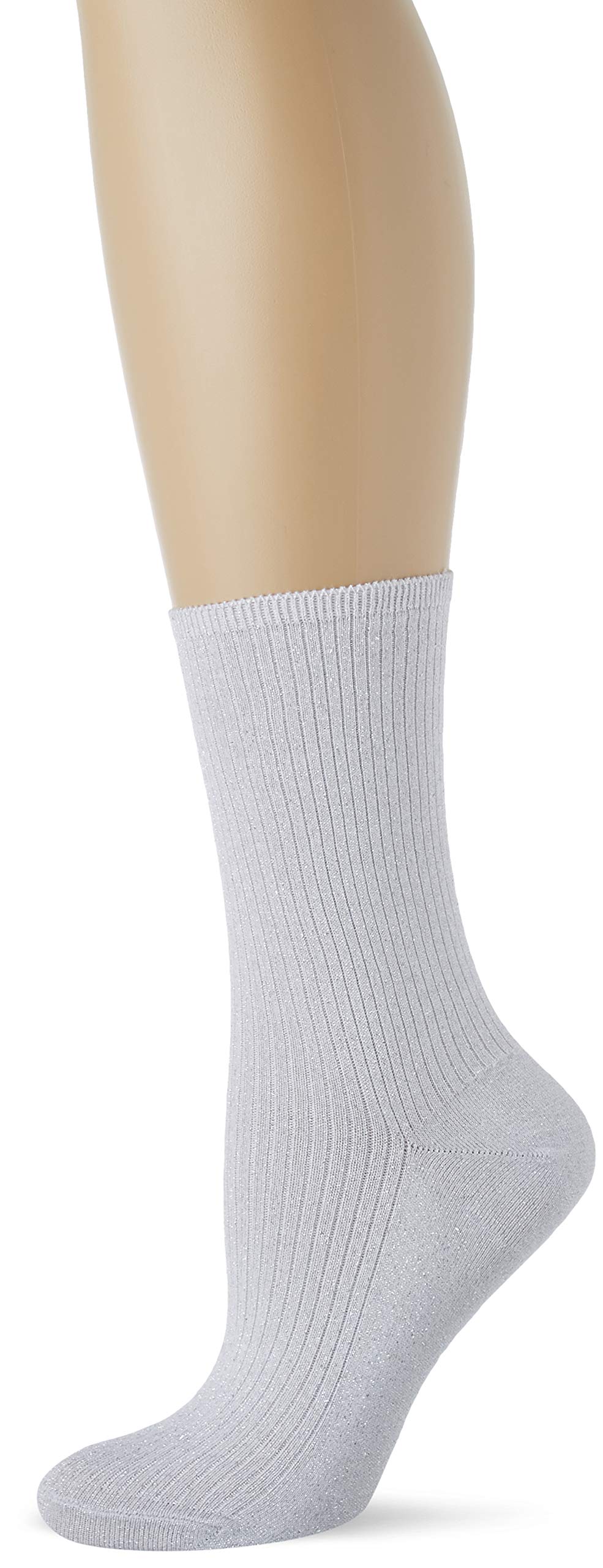 Tommy Hilfiger Damen Socken TH WOMEN GLIITER SOCK 383016001, Gr. 39/42, Silber (Silver 500)