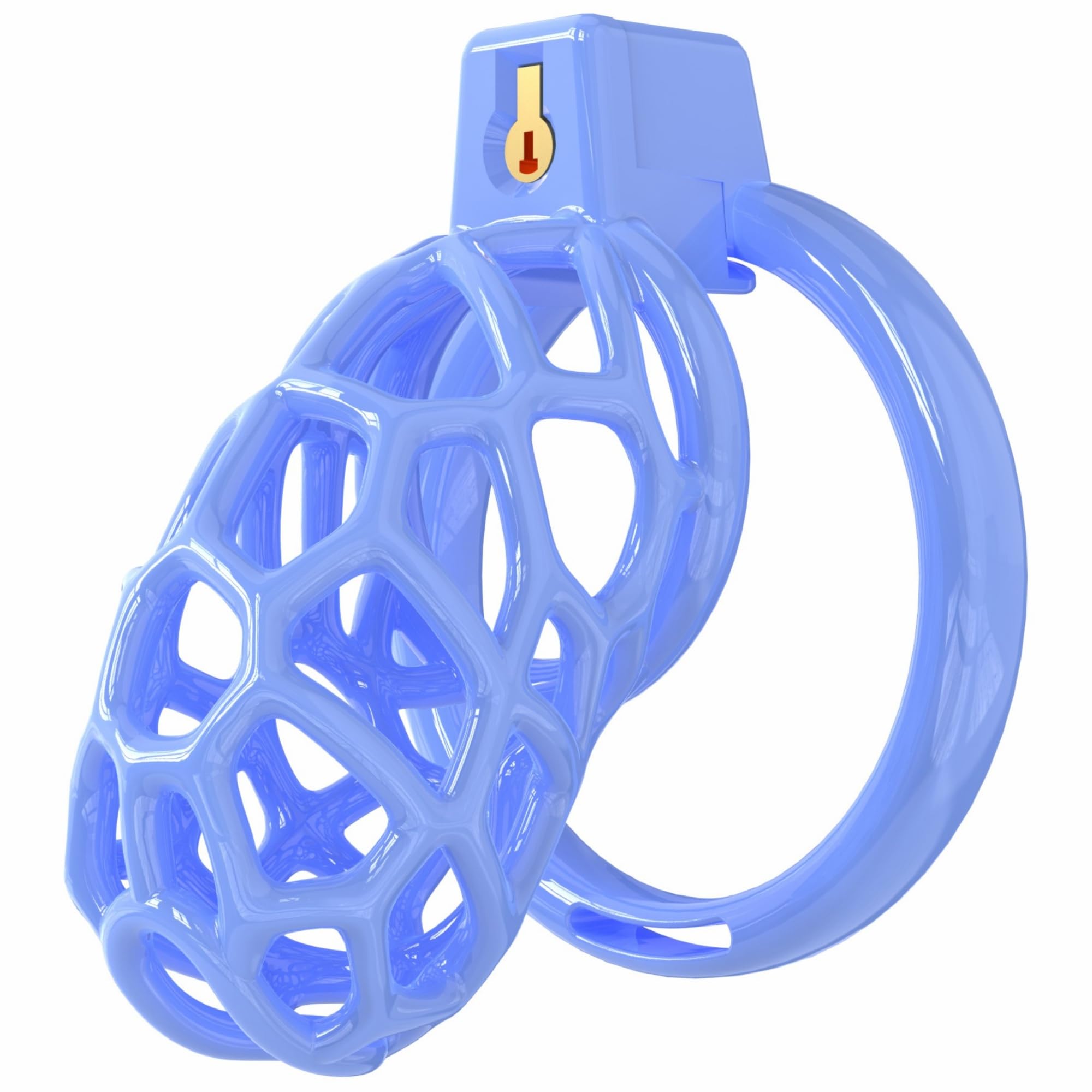 Genérico Jaula Transpirable Hueca de Nido de Abeja para Hombre, novedosa y única, con 6 Anillos fijos (40mm/44mm/48mm/52mm/56mm/60mm)-ESMA21