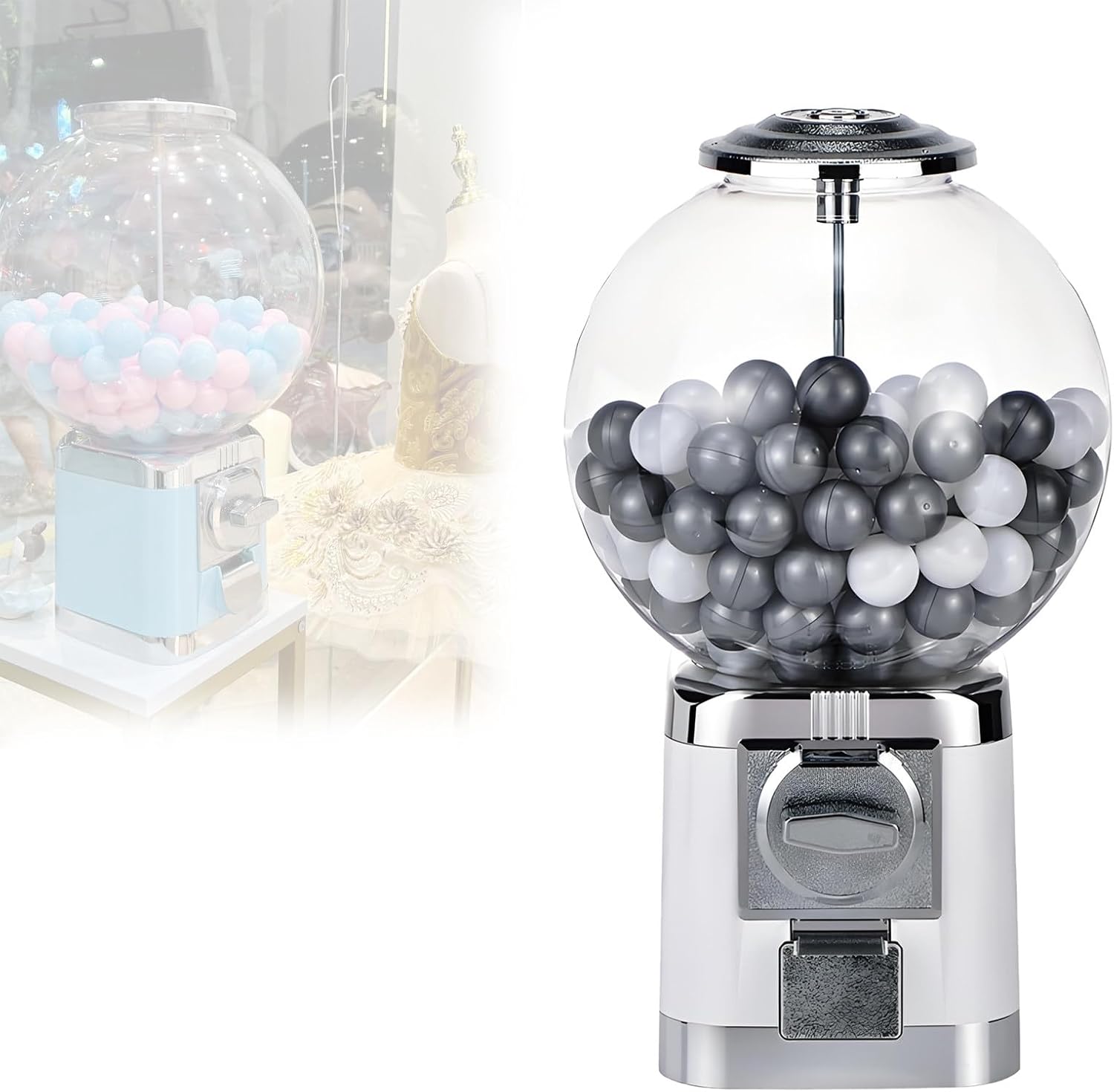 Bulk Gumball Vending Machine with Key - Perfect for Shopping Malls, Retail Stores & Centers - Durable & Easy to Use, Ideal for Kids & Family Fun