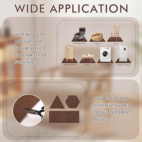 Miniatura 7 de Almohadillas reclinables para suelos de madera dura, pinzas reclinables antideslizantes, almohadillas para muebles para alfombras, tapete