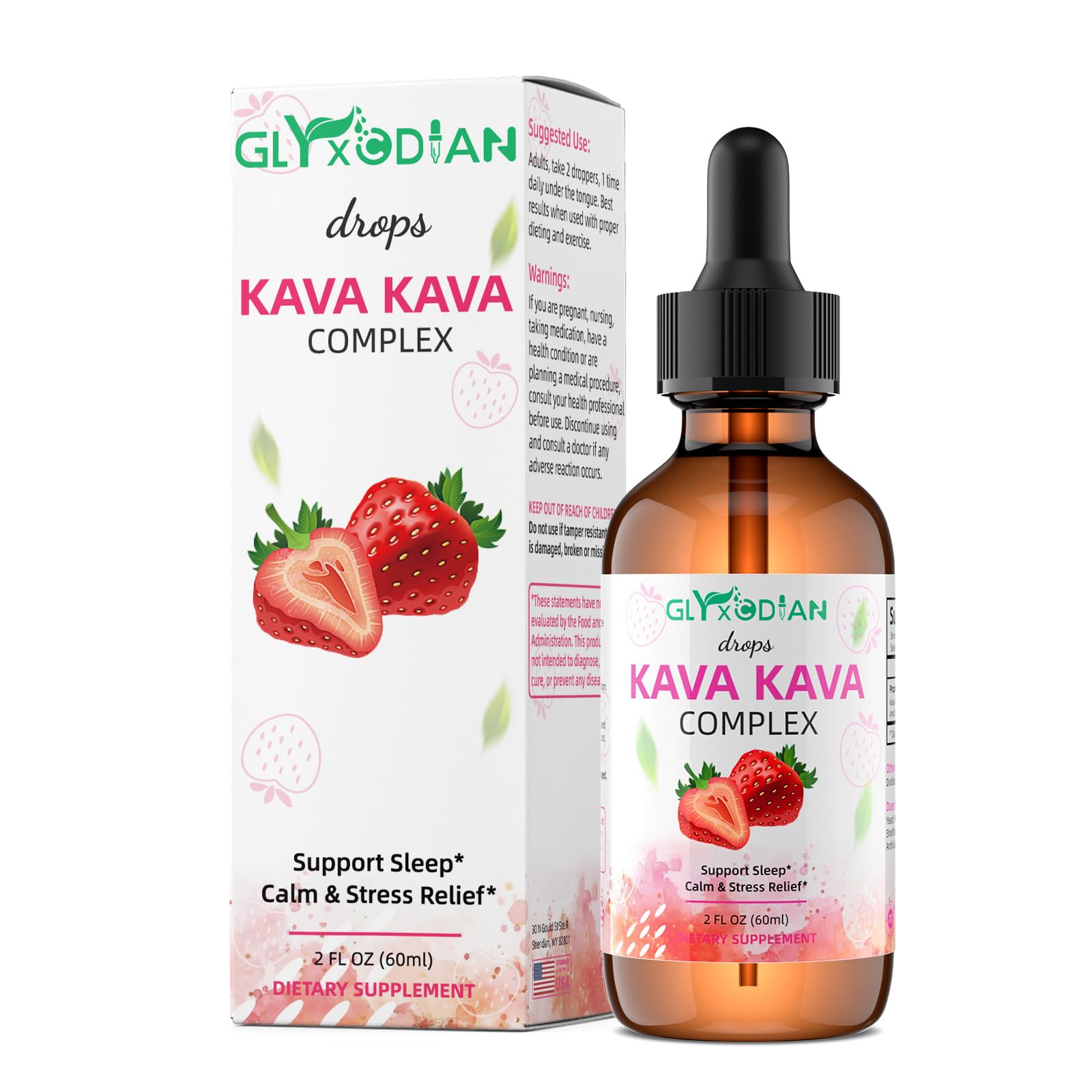 Kava Root Extract Liquid Drops Herbal Kava Kava Complex with Organic Chamomile Lavender Supports Sleep Calm Stress Relief