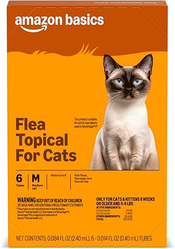 Yaxa Basics Tratamiento tópico preventivo contra pulgas para gatos medianos (5-9 libras), 6