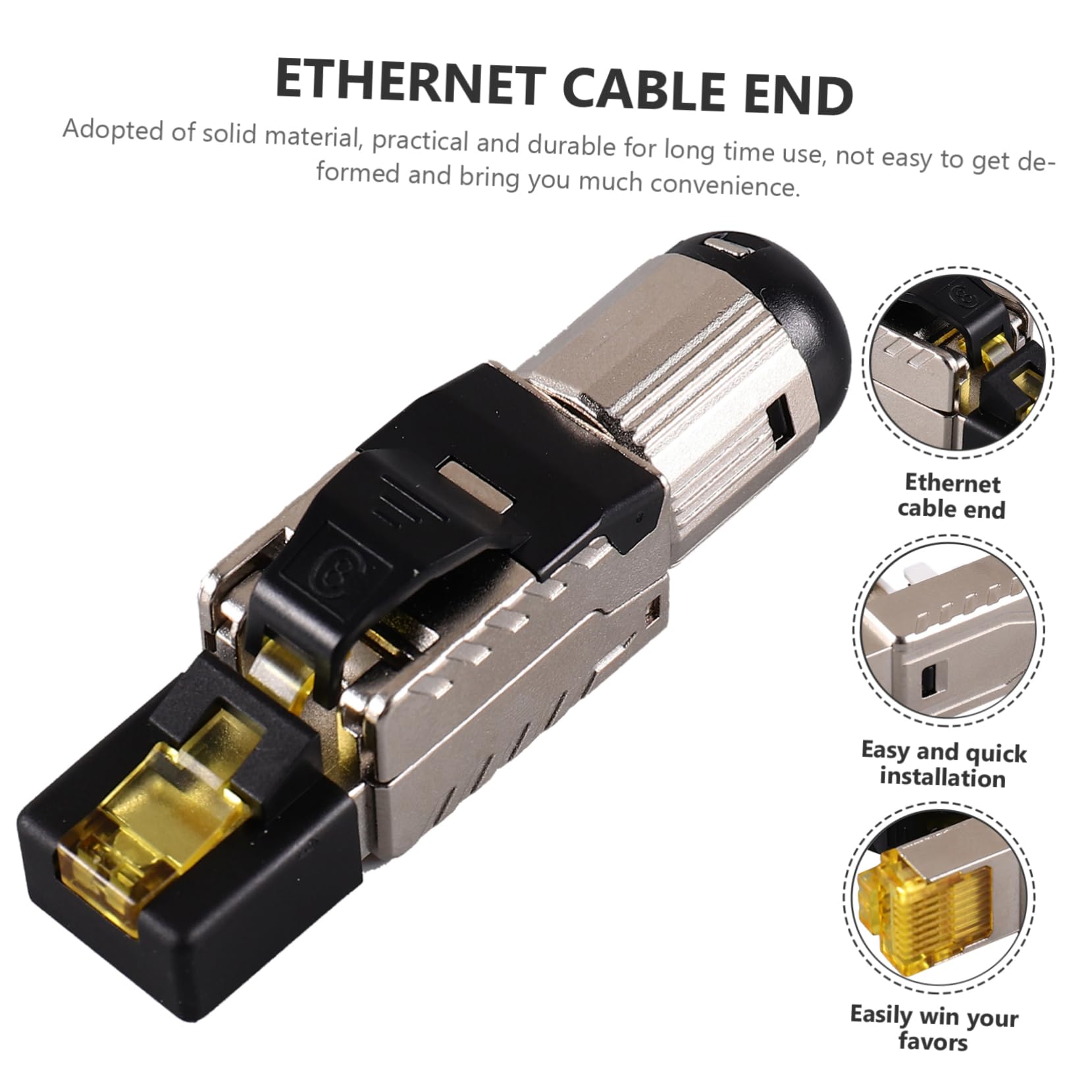 Artibetter 5stücke Shielded Ethernet Connector Netzwerkstecker Für Gigabit- Werkzeuglos Vergoldet Für Innen Und Außenanwendungen