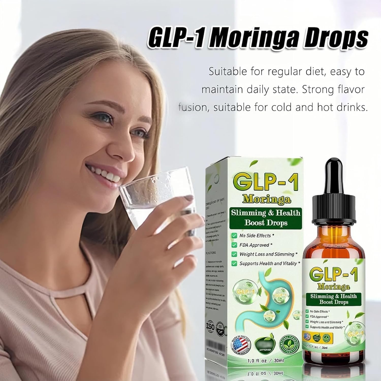 GLP-1 Drops, Advanced GLP-1 Drops, Organic Moringa GLP-1-30ML — view 5