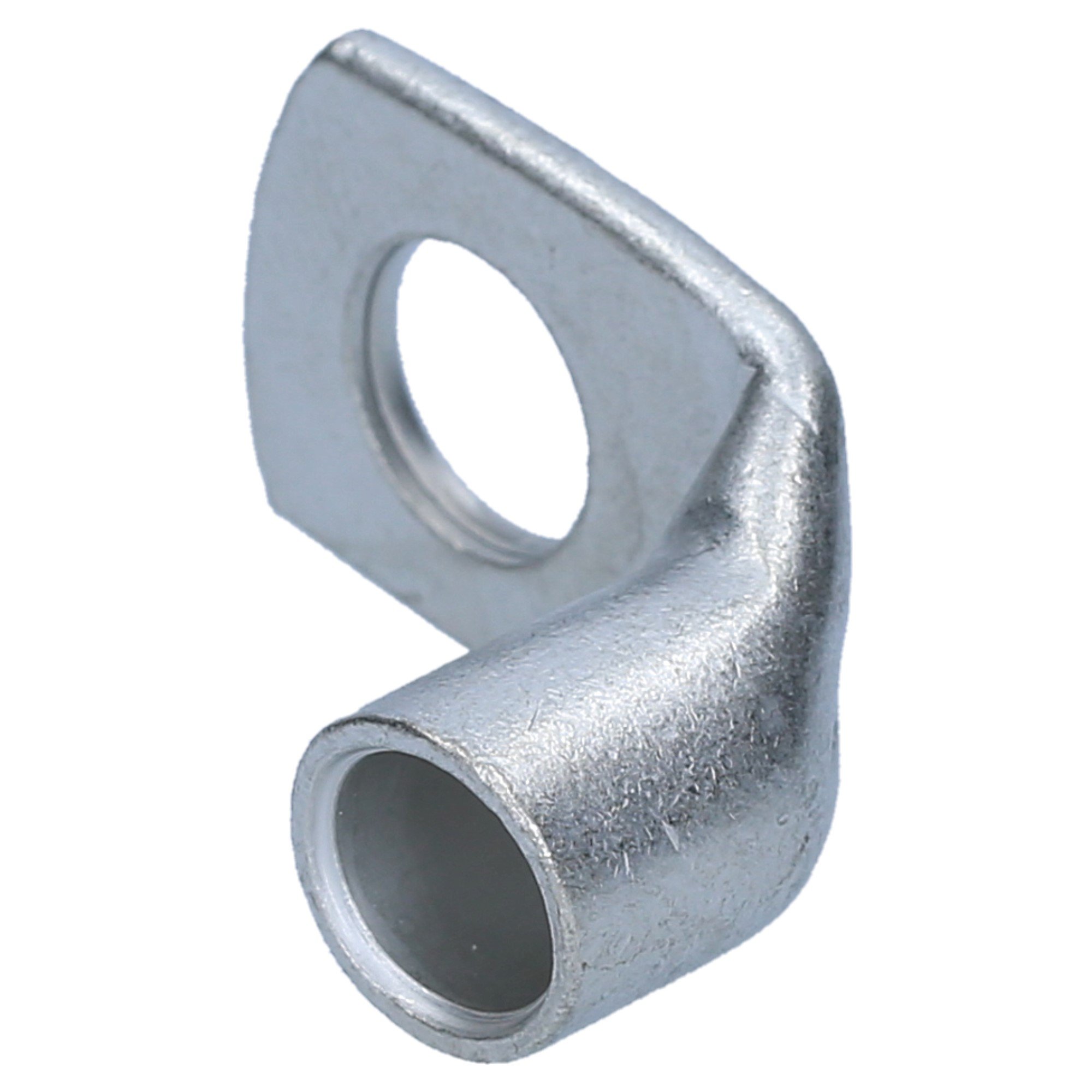 Kalitec 10x Terminales de Cable Tubular 35 mm² M10 - Ángulo 90°, Cobre | Ojetes de cobre estañado sin aislamiento con agujero de inspección para una conexión eléctrica segura en instalaciones.