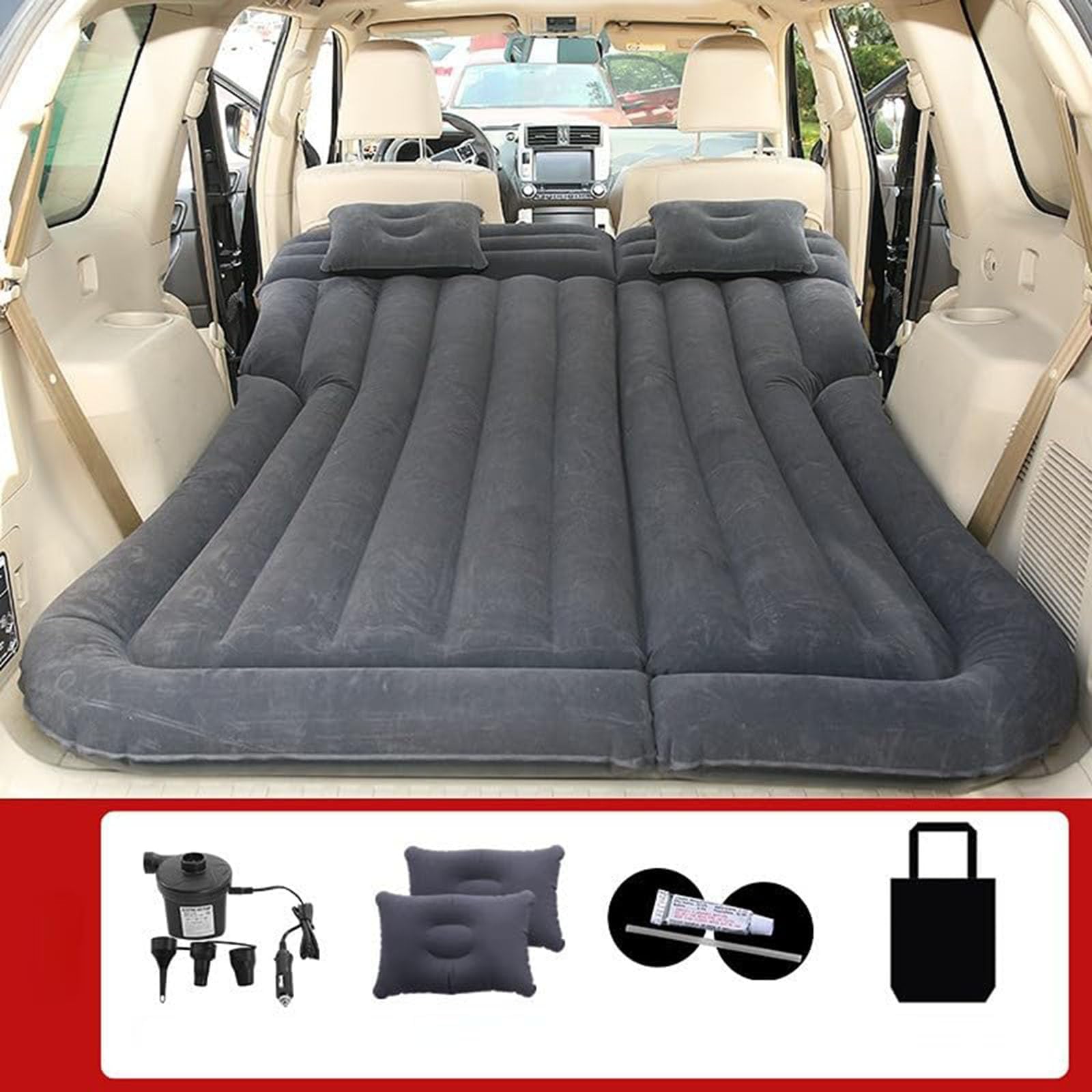 Materasso Gonfiabile Auto, per Ford KA+ 2015-2022 Letto SUV Portatile Ergonomico PVC Viaggio Campeggio Supporto Lombare Riposo Esterno