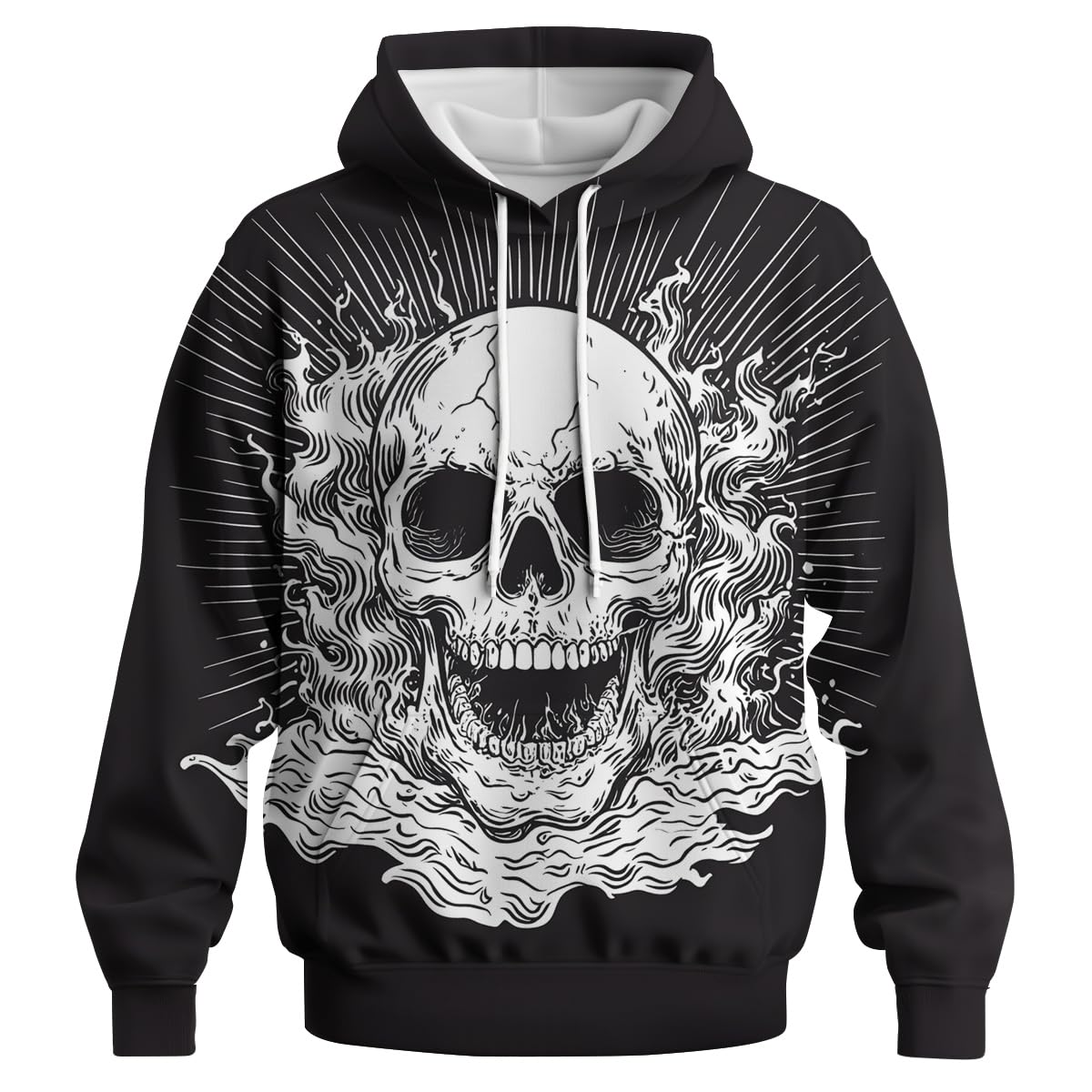 Felpa con Cappuccio Skull Graphic Novelty 3D Print Maglia di Tuta