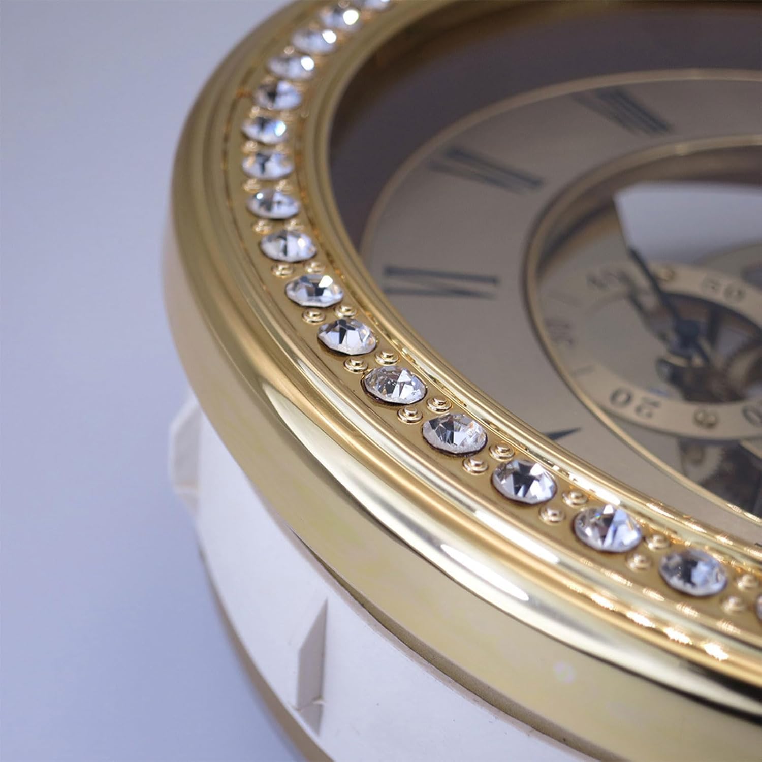 Round Clock Insert Roman Numeral Clock Movement Bedside Table Watch Desk Decoration 148mm Parts Clock Accessories