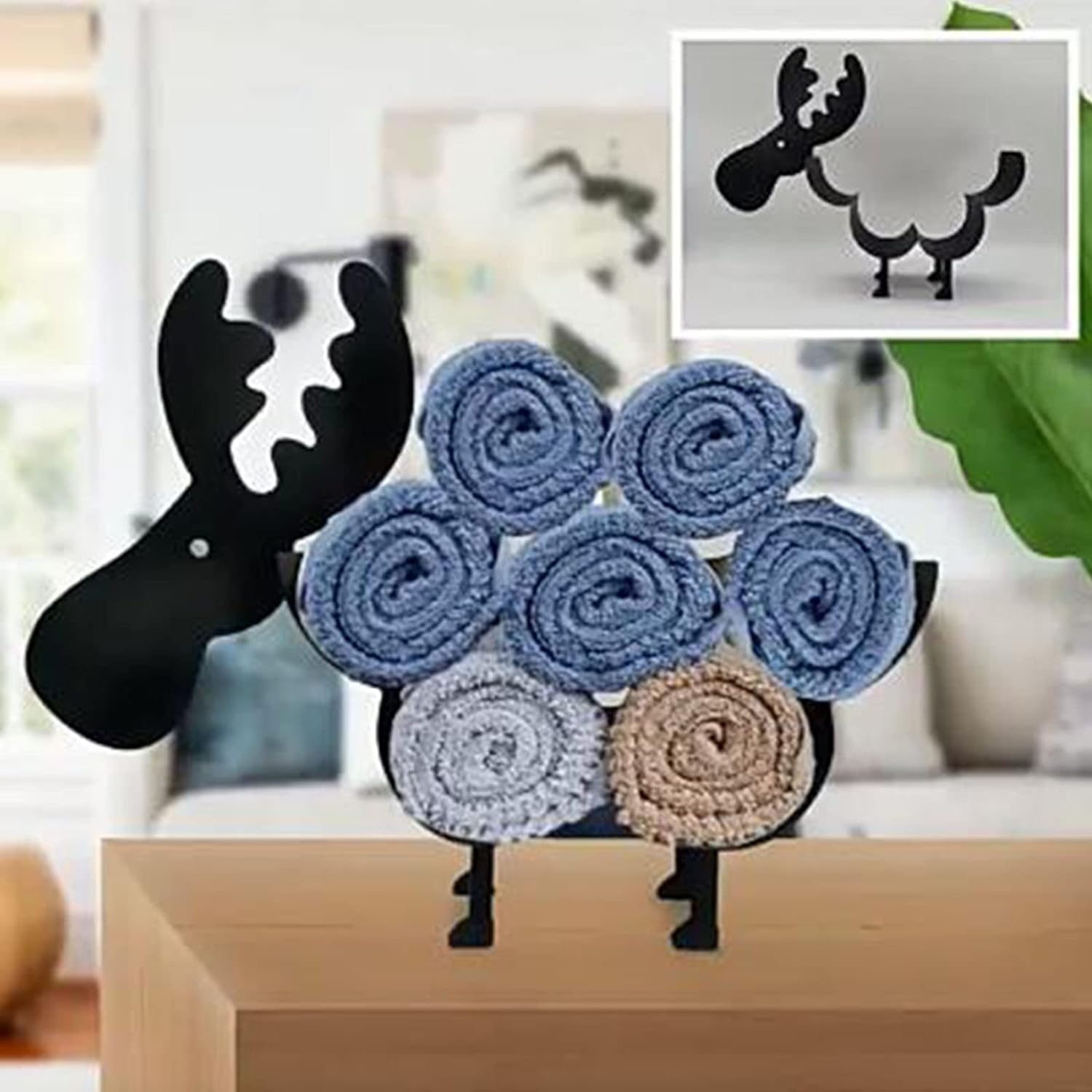 Portarrollos de Papel higiénico – Portarrollos de Papel para Almacenamiento de Perros Negros para baños, Rollos de pañuelos de Cocina, Soportes para cestas de Animales para baño, Dormitorio,