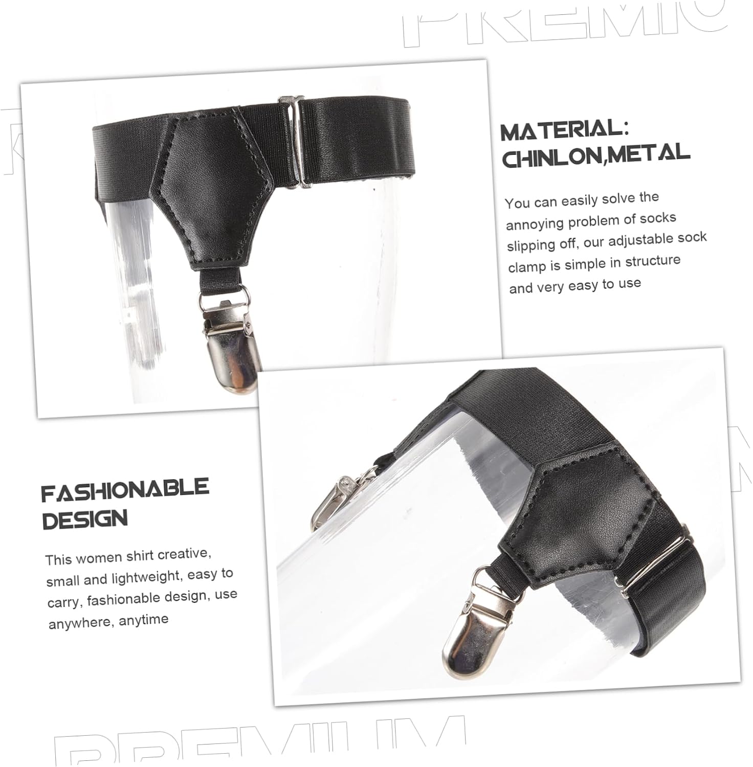 2Pcs Non Slip Sock Stay Clips for Men Garter Straps Secure Sock Holders for Daily Wear and Active Use Lightweight and Easy to Carry