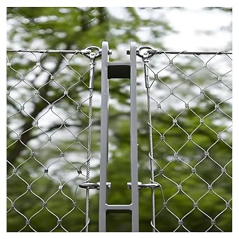 304 Stainless Steel Wire Rope Netting,Flexible Stainless Steel Rope Mesh,Zoo Cage Fence,Balcony Stair Wire Rope Protection Net,Safety Net,Plant Climbing NetL0.7xW7m/L2.29xW22.96ft