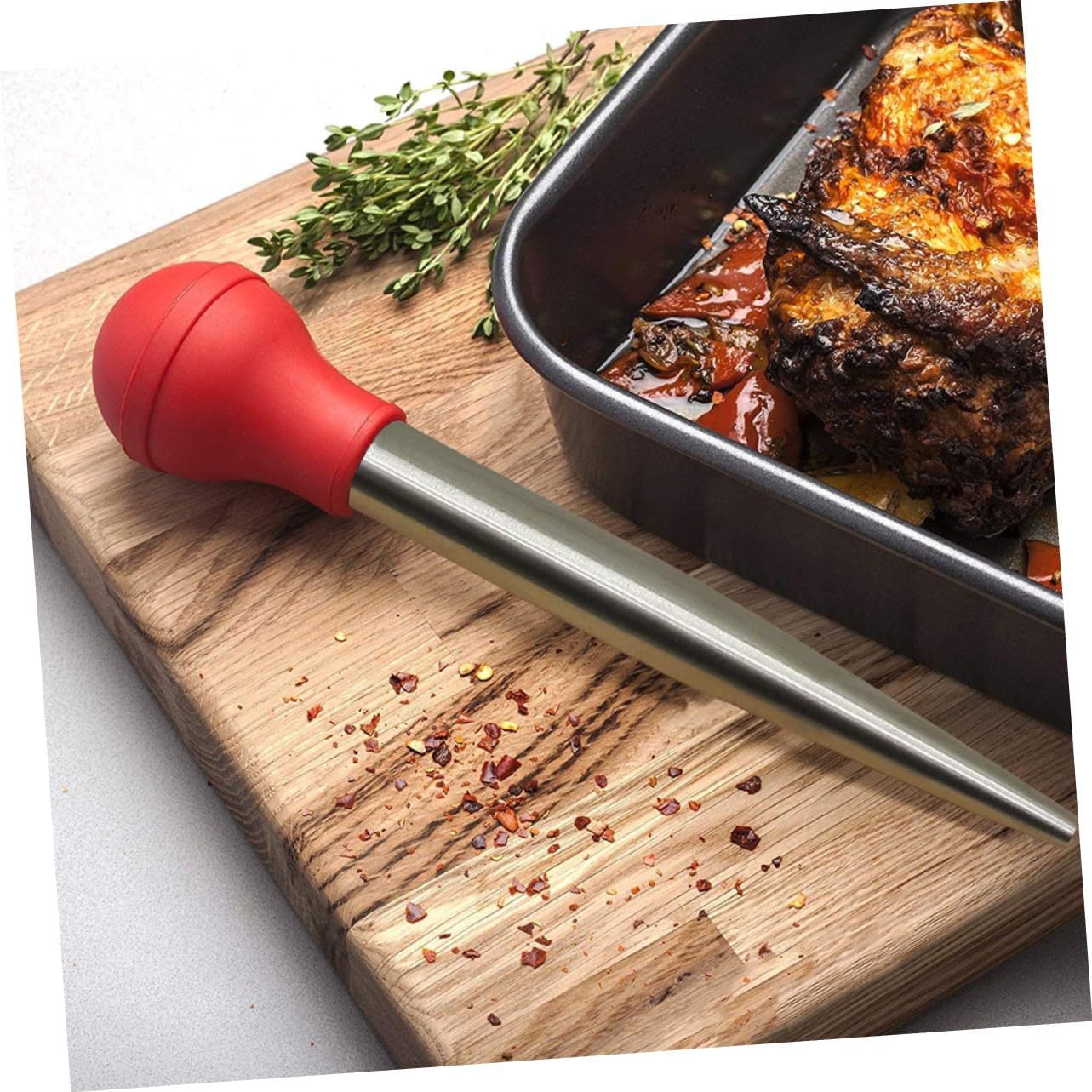 Compact Food Injector Injection Tool for Turkey Marinade Suction Pump for Turkey Brine