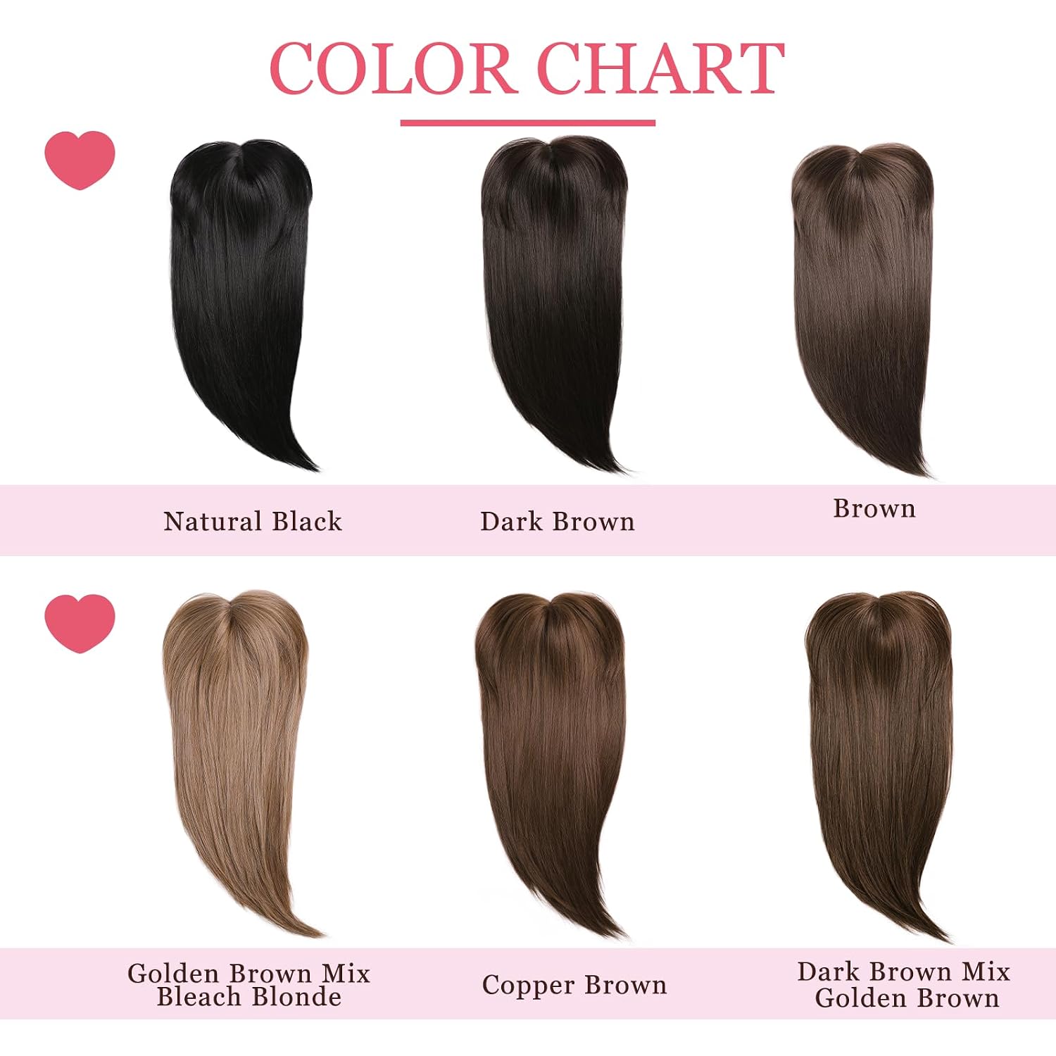24 Inch Toppers Hair Pieces Long Straight Top Hair Pieces Women image 5