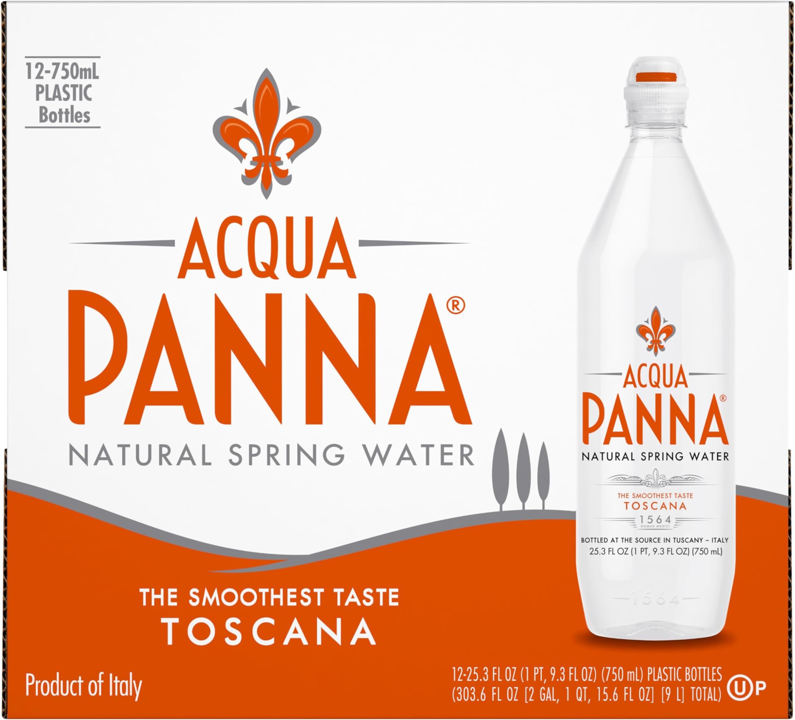 Acqua Panna Natural Spring Water, 25.3 FL OZ Plastic Water