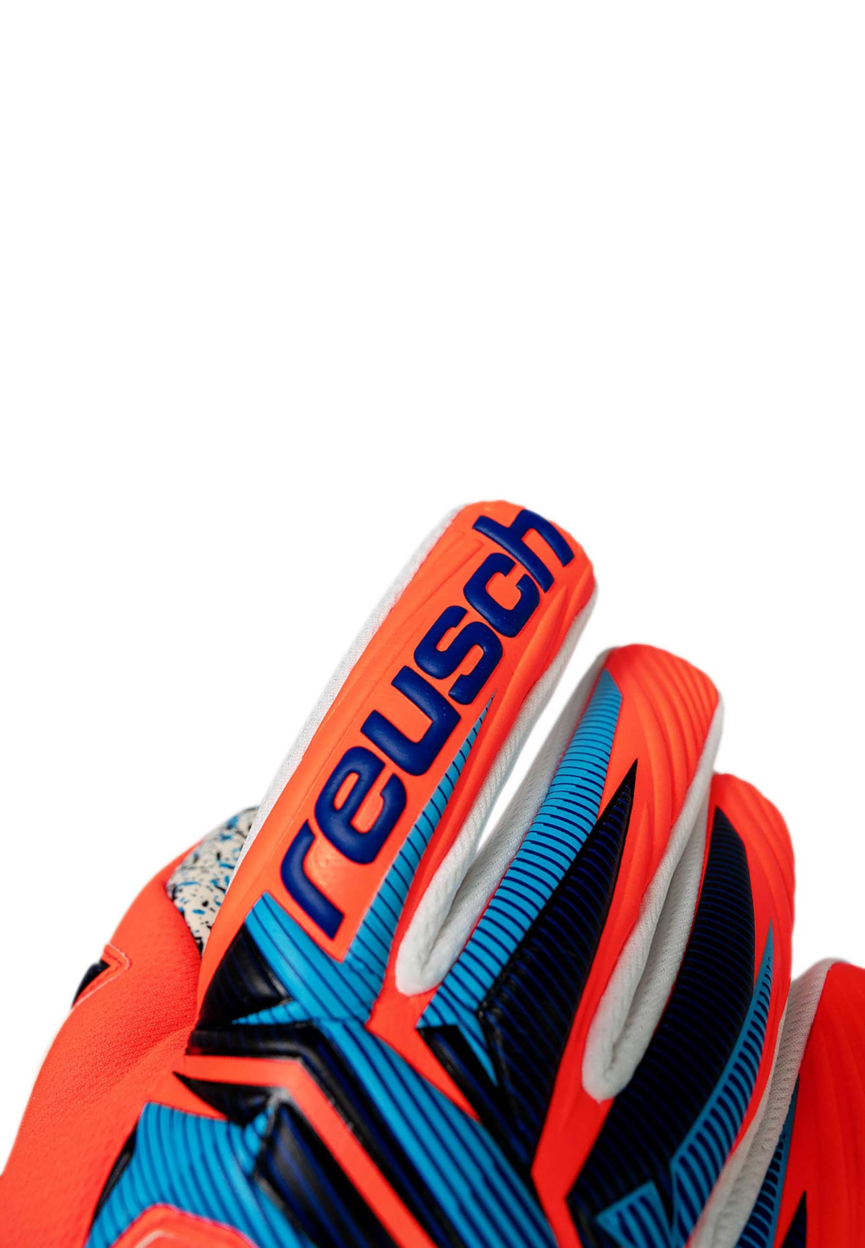 Reusch Guanti da portiere professionali da uomo e adulti, presa forte, schiuma adesiva professionale da 4 mm, vestibilità stabile, traspiranti, per allenamento e gioco, erba artificiale e erba