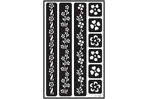 Armour Etch Over N Over Stencil With Bone Inlay Design