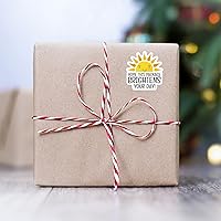 Vista 5 de Hope This Package Brightens Your Day - Paquete de 500 calcomanías de 1.5 pulgadas para pequeñas empresas y pequeñas tiendas como agradecimiento