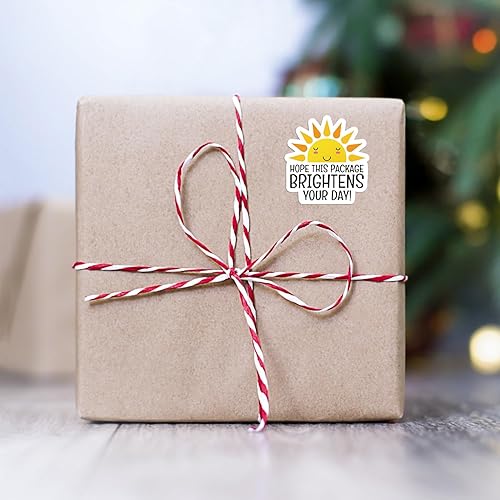 Miniatura 5 de Hope This Package Brightens Your Day - Paquete de 500 calcomanías de 1.5 pulgadas para pequeñas empresas y pequeñas tiendas como agradecimiento y