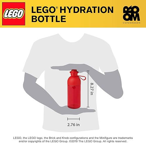 Miniatura 2 de ROOM Copenhagen Lego Iconic - Botella de hidratación, 17 onzas, rojo brillante