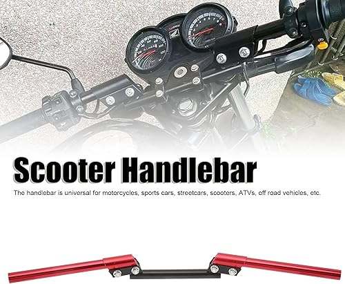 Miniatura 4 de Acouto Manillar de motocicleta, mango ajustable universal de 0.866 in para automóvil deportivo, tranvía, ATV, scooter, vehículo todoterreno (rojo)