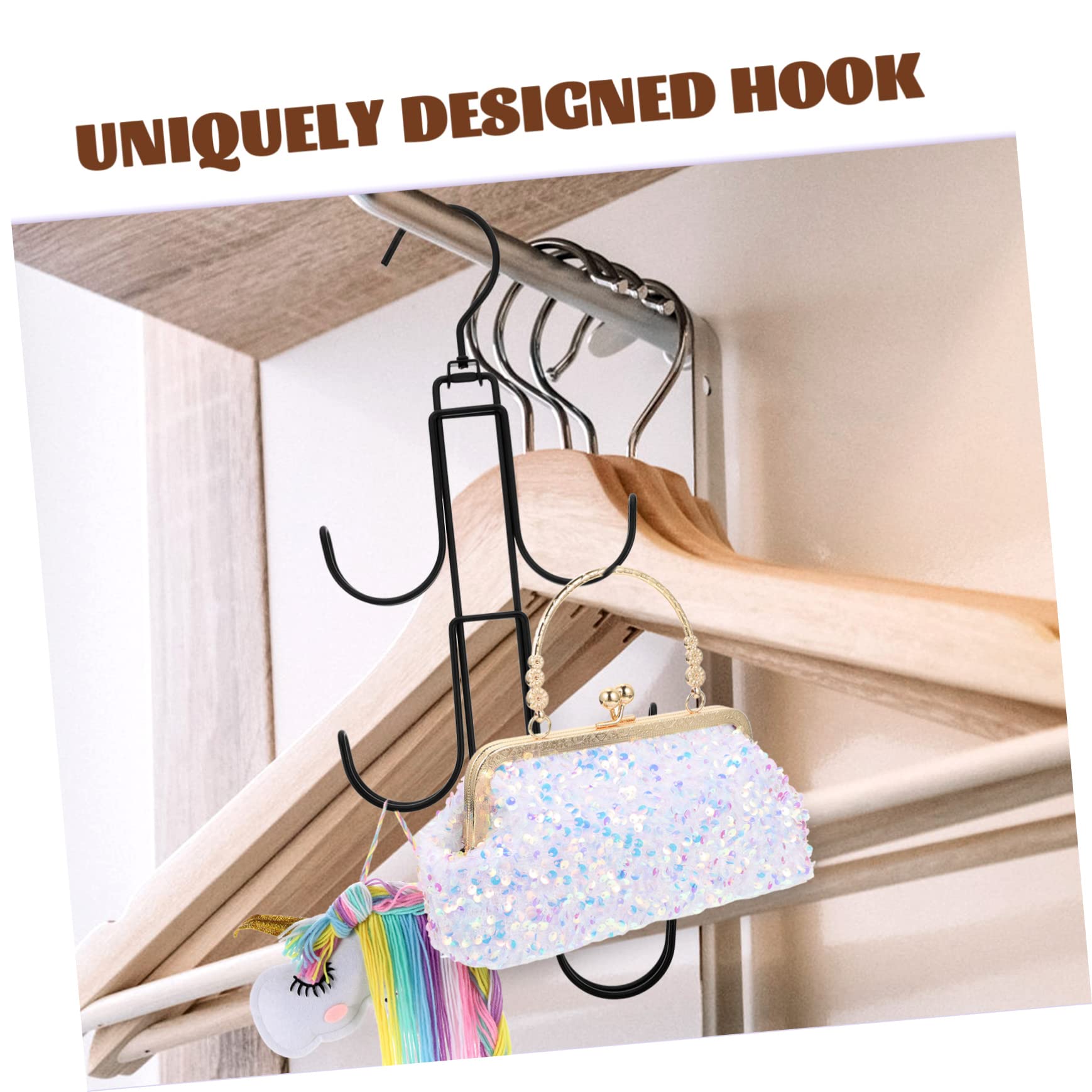 FONDOTIN Foldable Hangers for Travel Rotating Handbag Hanger Belt Hanger Organizer Scarf Hanger