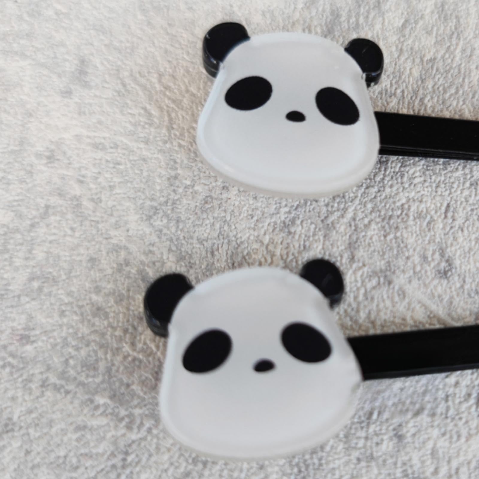 Amazon.co.jp: [Hushan] パンダ ヘアクリップ 2点のセット 岩倉美津未