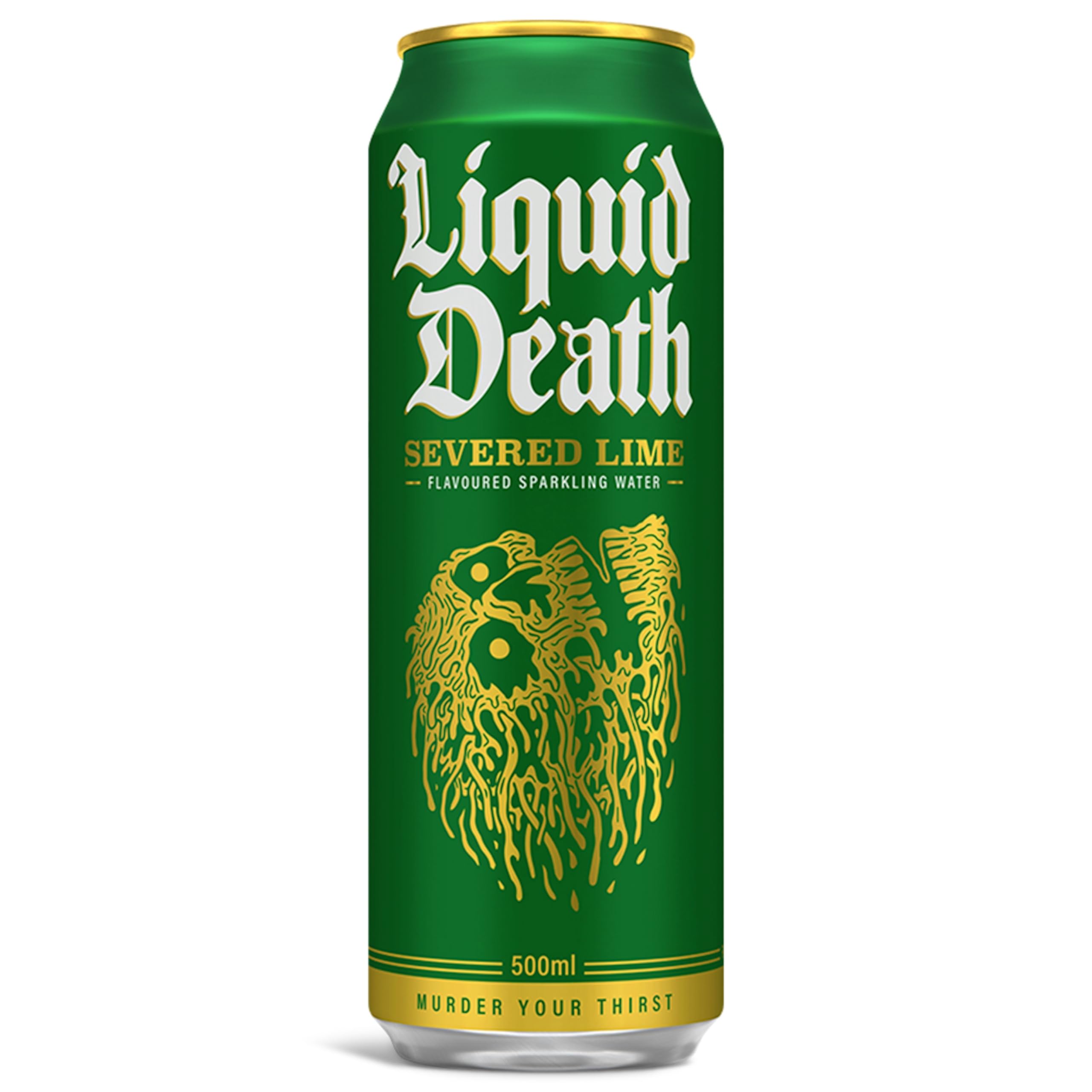 Liquid Death, Severed Lime Sparkling Water, Lime Flavored Sparkling Beverage Sweetened With Real Agave, Low Calorie & Low Sugar, 12-Pack (Tallboy Size 16.9oz Cans)