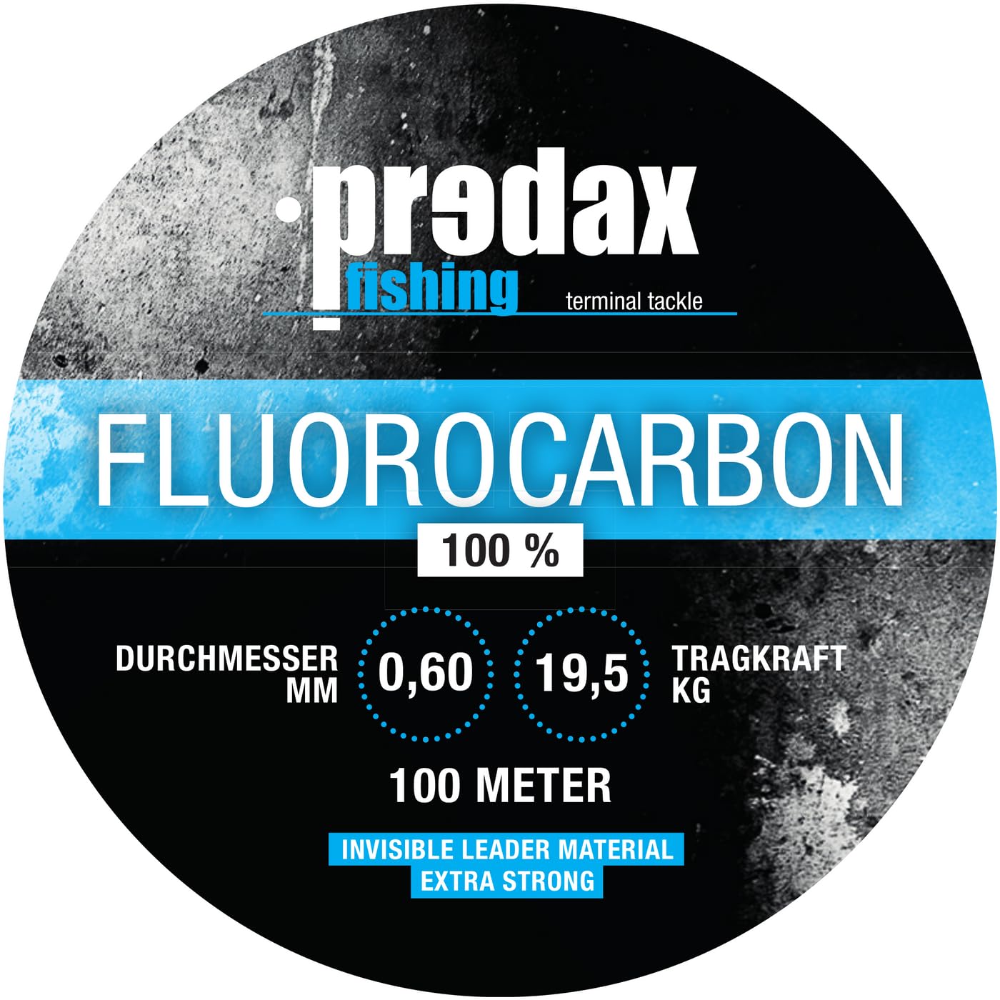 Predax Vorfachmaterial zum Angeln auf Zander & Hechte 0,60mm 19,5kg Fluorocarbon Schnur