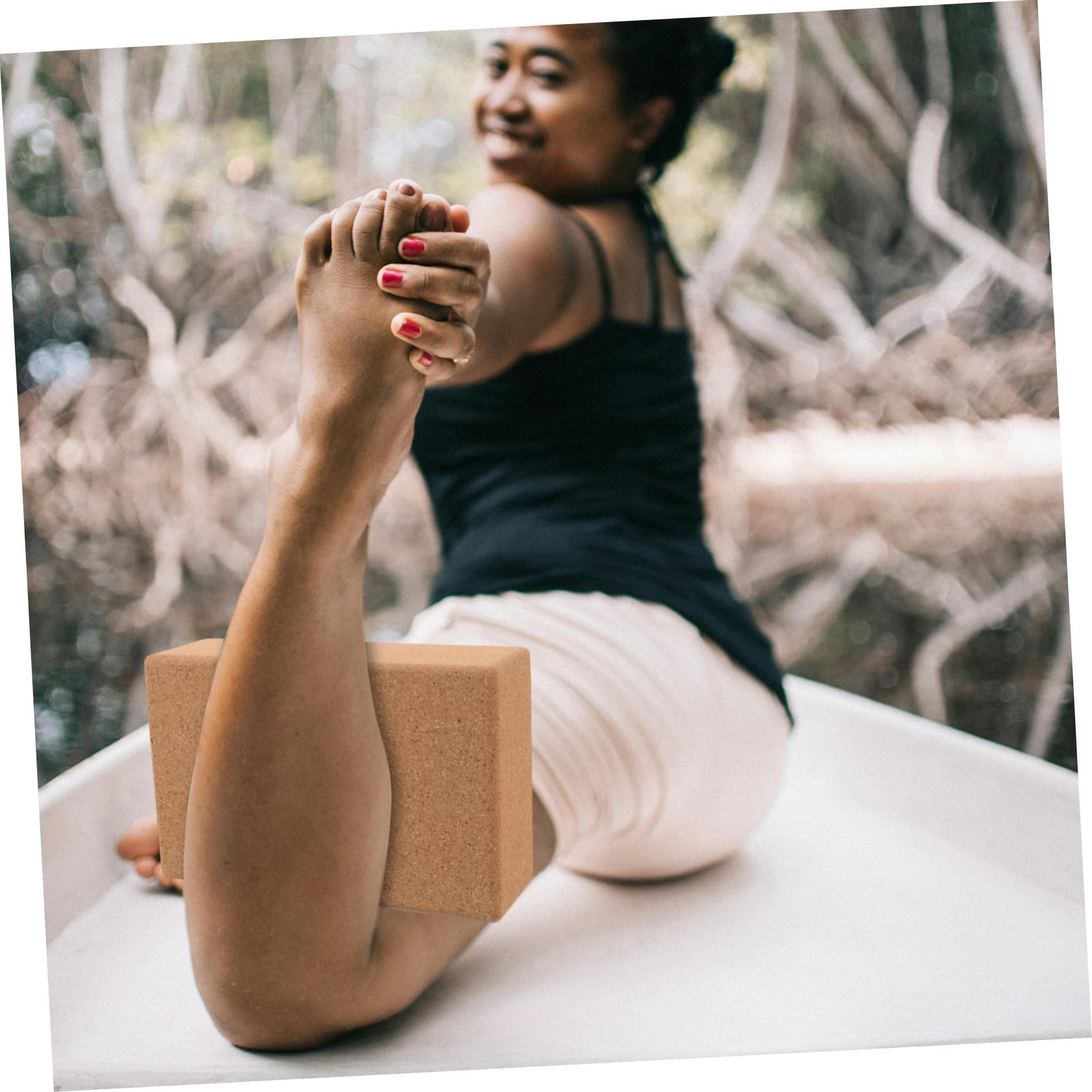 Kork Yoga Block für Dehnung, Entspannung und Training mit Mandala