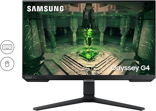 Samsung Odyssey G4, 25" , 1ms, 240Hz, Dalle IPS, Résolution FHD 1920x1080, 400cd/m2,1000:1, Compatible G-Sync, AMD FreeSync Premium, Low Input Lag Mode, Pied Ajustable, HDMI, DisplayPort - 2