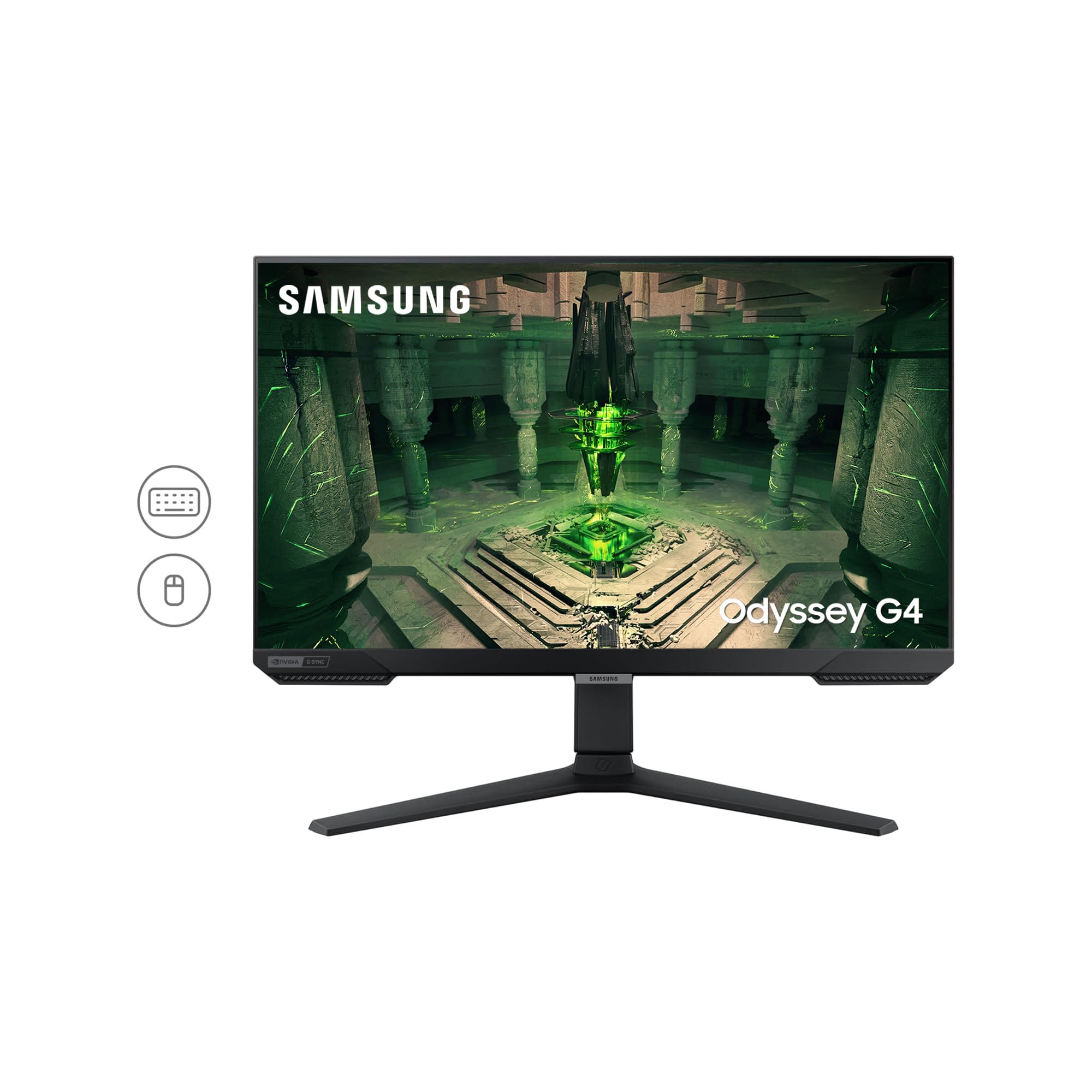 Samsung Odyssey G4, 25" , 1ms, 240Hz, Dalle IPS, Résolution FHD 1920x1080, 400cd/m2,1000:1, Compatible G-Sync, AMD FreeSync Premium, Low Input Lag Mode, Pied Ajustable, HDMI, DisplayPort