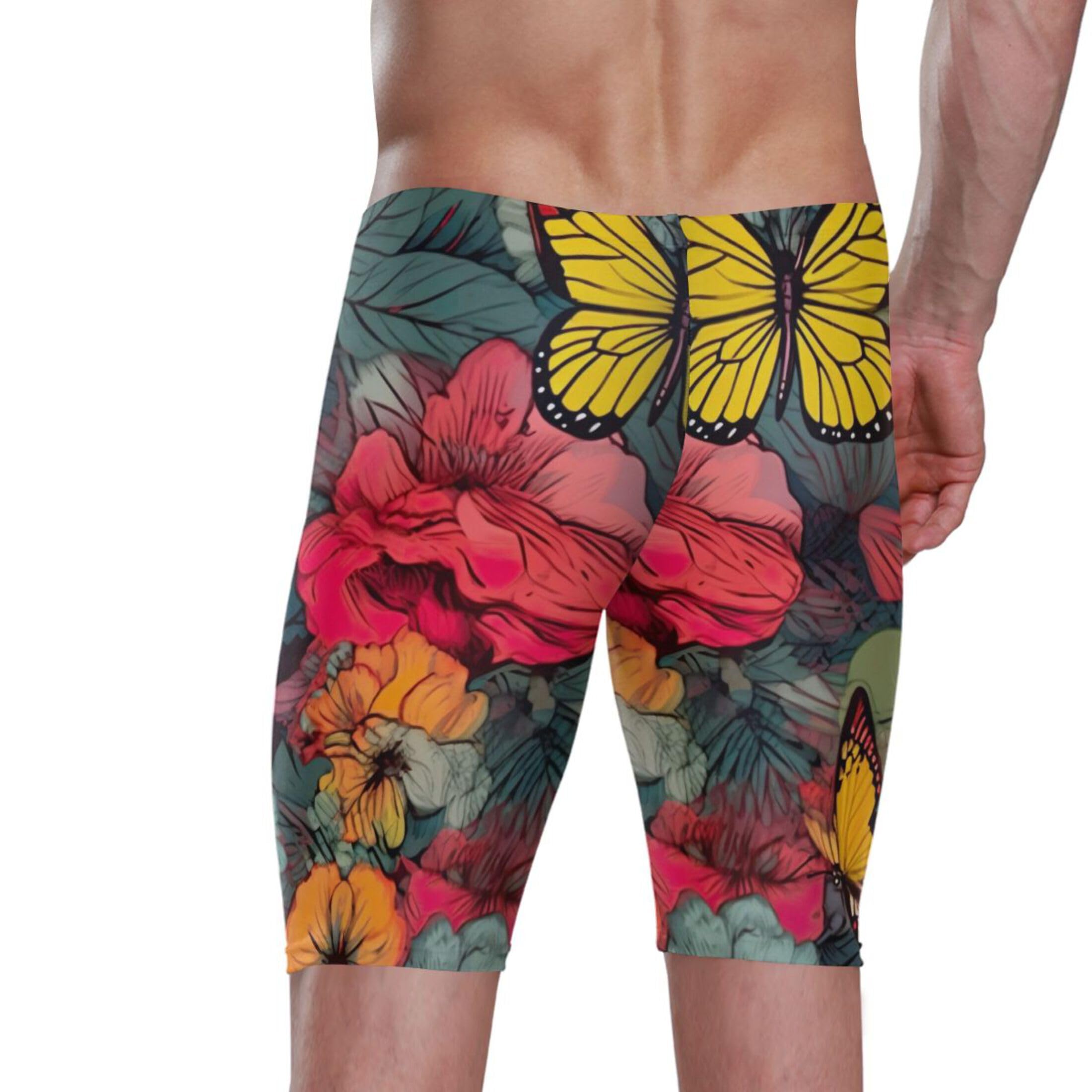 Butterfly Flower Men's Swim Jammers Swimsuit M B0401638