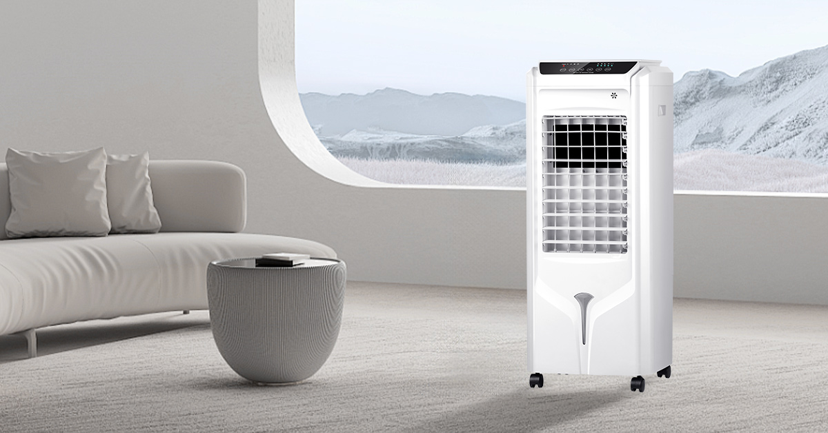 Image of Landeagle 32 inch Swamp Cooler,1800CFM Windowless Portable Air Conditioners with 120Oscillation,Evaporative Coolers with 4.2Gal Tank,12H Timer,Cooling Fans that Blow Cold Air for Room Indoor,White