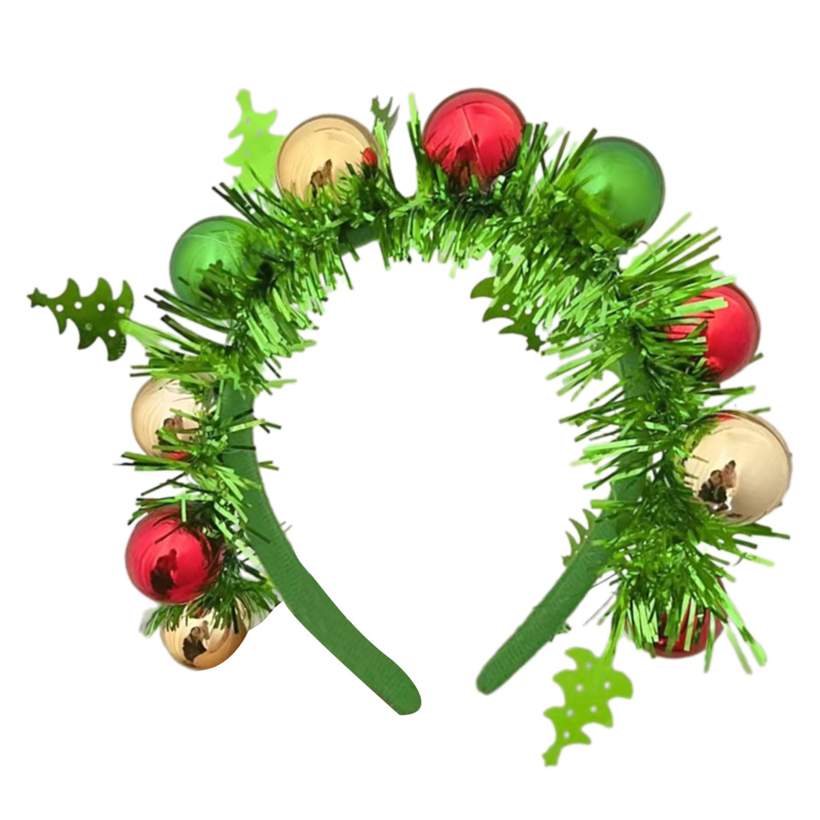 MICFENY Festival Headwear With Christmas Balls Accent, Stylish Hair Hoop Headpiece For Family Celebrations Gatherings