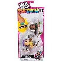 Tech Deck Sk8 Crew, confezione da 2 fingerboard con personaggi, mini skateboard da collezione personalizzabili, giocattoli per bambini da 5 anni in su (i modelli possono variare)