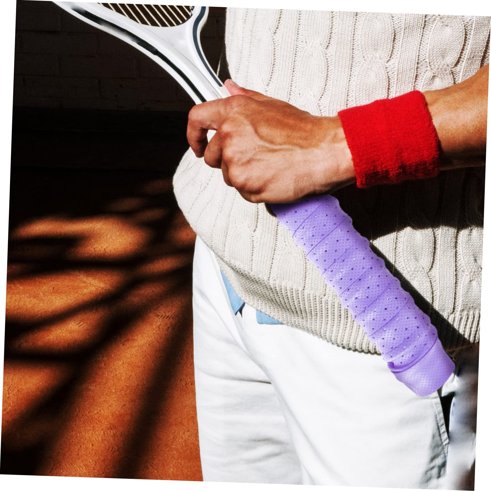 POPETPOP 5Pcs Tennis Racket Grip Tape Badminton Sweatband Non Slip Overgrip for Enhanced Comfort Lightweight Stretchable Design for Sports Enthusiasts Random Colors Random Color