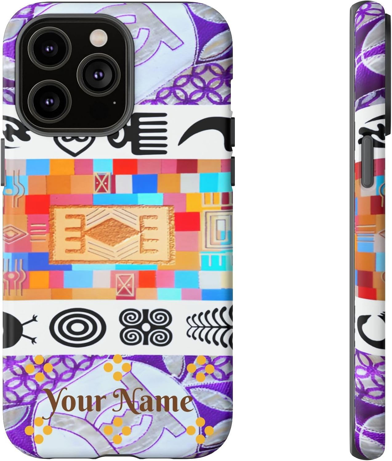 Personalized African Artifacts Phone Case for iPhones 16 15 14 13 12 11 X, 8, Samsung Galaxy S25 S24 S23 S22 S21 S20 S10 Matte