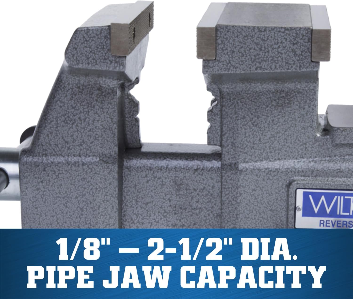 Wilton Reversible Bench Vise, 5.5" Jaw Width, 6.75" & 10.75" Jaw Opening, 3.75" Throat (4550R)