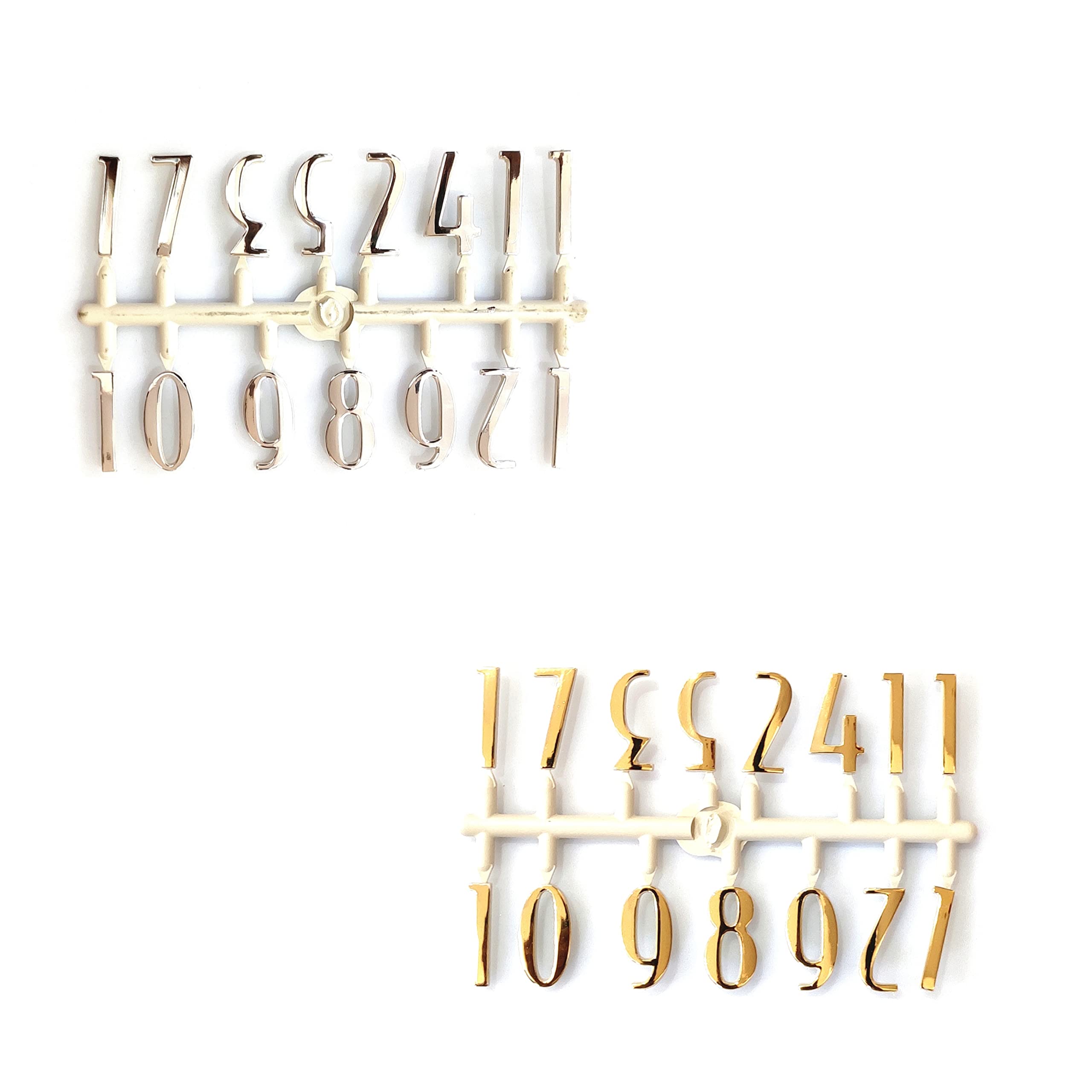 Epoxy Fusion 3D Glossy Numeric Letters for Clock, Acrylic Numbers for Resin Clock, Numbers for Wall Clock, DIY Numbers for Wall Clock (Set of 2) (Style 3)
