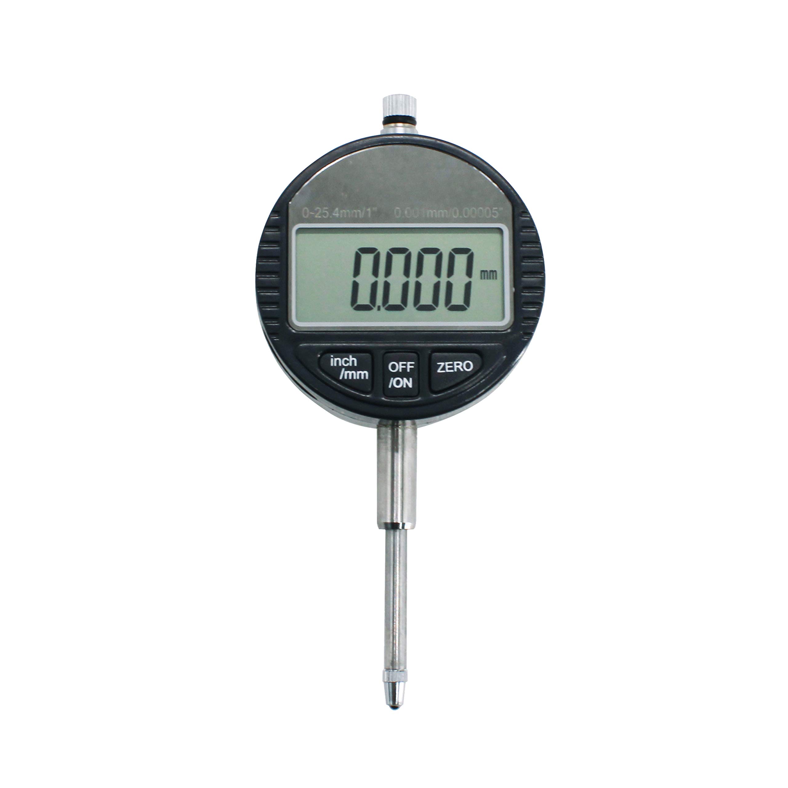 HFS(R) Digital Dial Indicator 0.001mm/0.00005'' Dial Test Gauge Range 0-25.4mm/1'' Digital Probe Indicator Dial Test Indicators Electronic Indicator Gauge