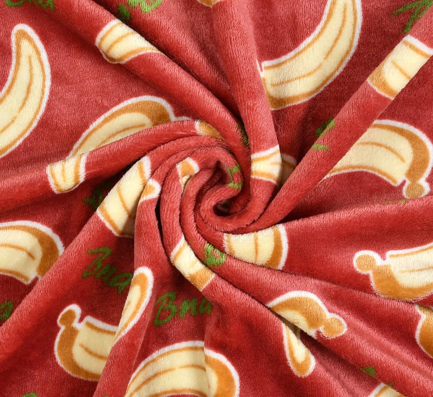 Image of Florida All Season AC Baby Blanket Swaddler Wrapper Flannel Soft and Comfortable for 0-5 Years Babies with Banana Print