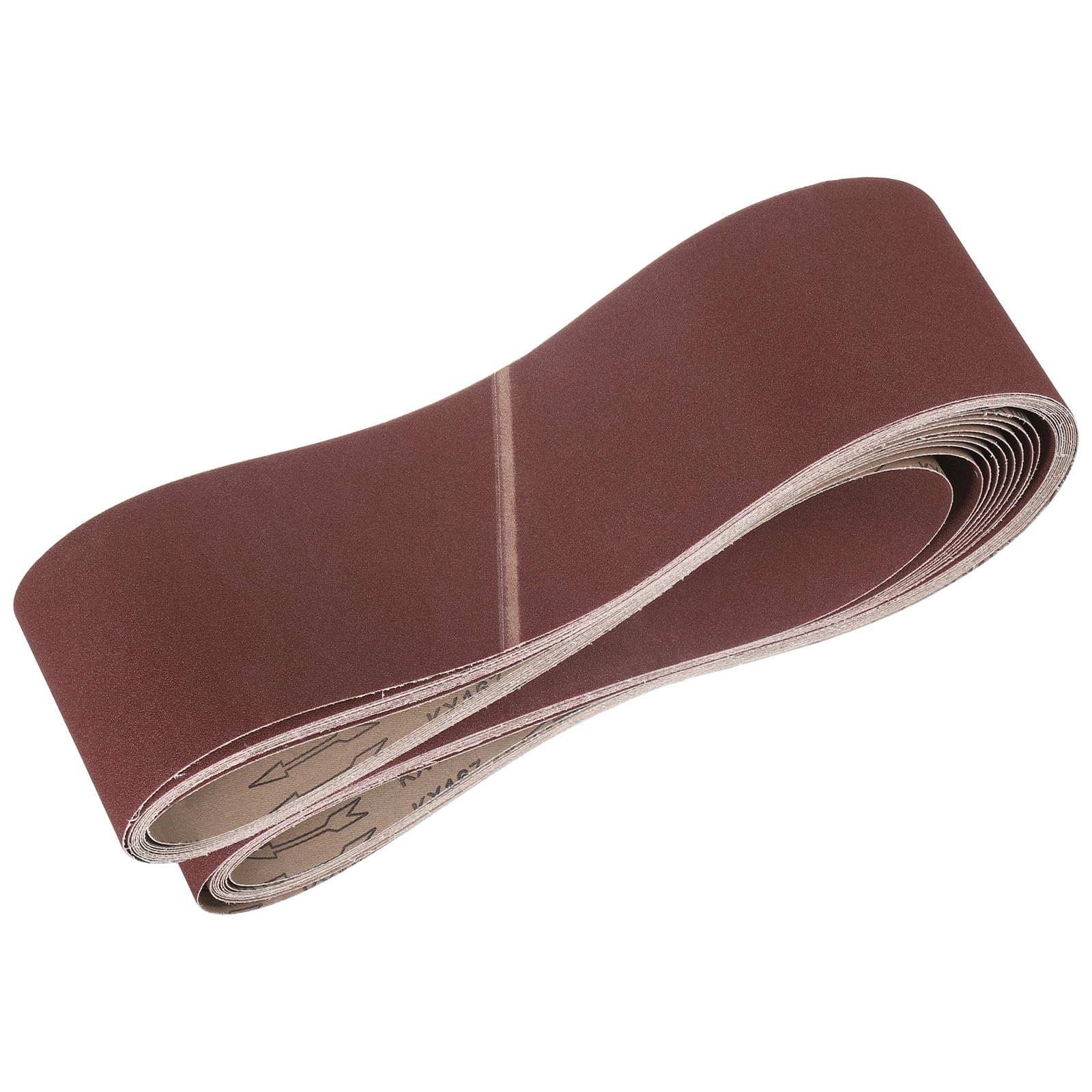 QUARKZMAN 152mm x 2260mm Bandas de Lija Set, 10pcs Cintas Abrasivas 120 Grano Correa para Lijadoras Óxido Aluminio para Carpintería Pulido de Metal Afilador de Cuchillo